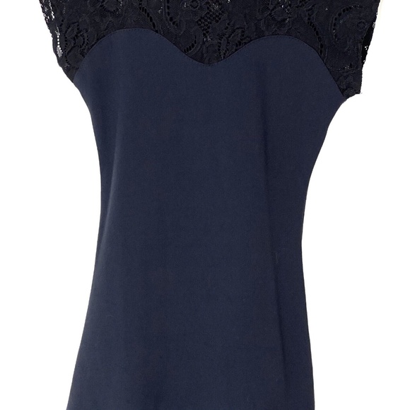 David Lerner Women’s Size XS Black Lace Sweetheart Neck Nylon Bodycon Mini Dress - Picture 3 of 8